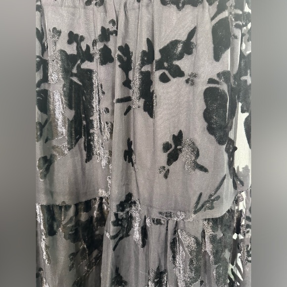 Lulus Sweet Essence Black Floral Burnout Velvet Tie-Strap Midi Dress - Picture 9 of 10